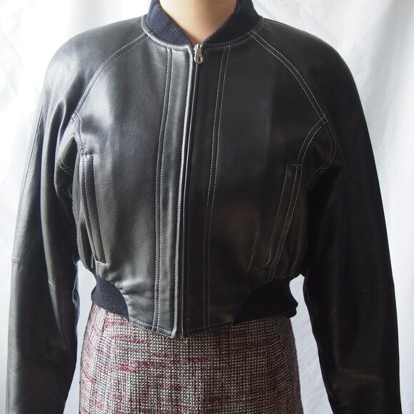 Beyond Leather Womens Bomber Zip Up Jacket Size M - Picture 1 of 16
